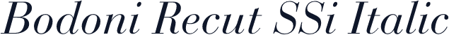 Bodoni Recut SSi Italic
