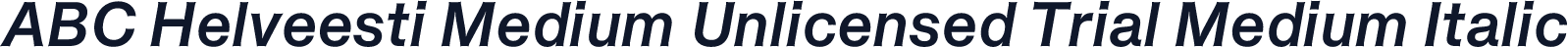 ABC Helveesti Medium Unlicensed Trial Medium Italic
