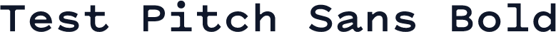Test Pitch Sans Bold