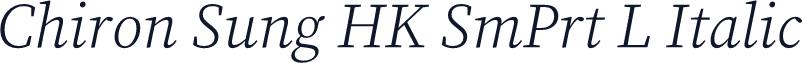 Chiron Sung HK SmPrt L Italic