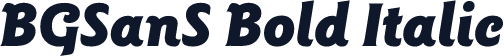 BGSanS Bold Italic