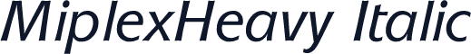 MiplexHeavy Italic
