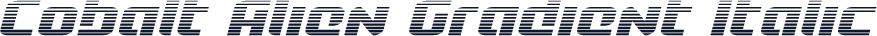 Cobalt Alien Gradient Italic