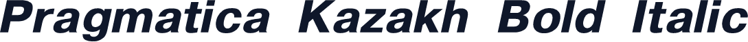 Pragmatica Kazakh Bold Italic
