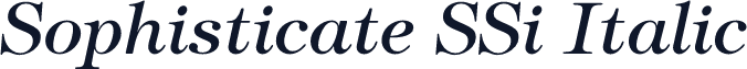 Sophisticate SSi Italic