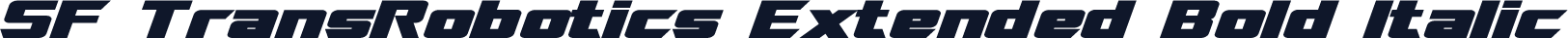 SF TransRobotics Extended Bold Italic