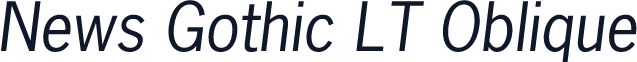 News Gothic LT Oblique