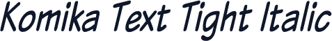 Komika Text Tight Italic