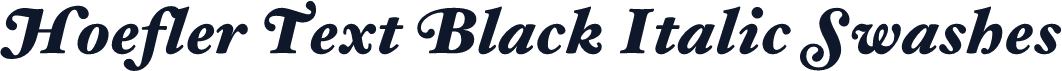 Hoefler Text Black Italic Swashes