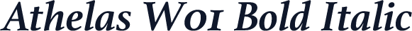 Athelas W01 Bold Italic