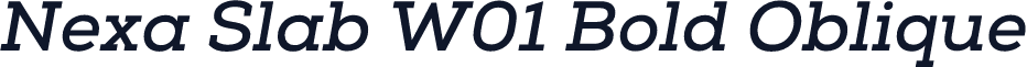Nexa Slab W01 Bold Oblique
