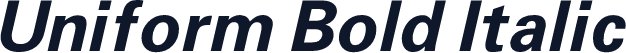 Uniform Bold Italic