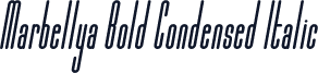 Marbellya Bold Condensed Italic