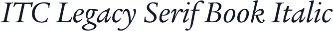 ITC Legacy Serif Book Italic