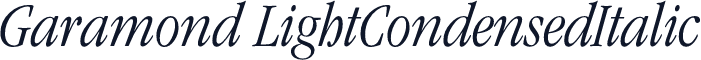 Garamond LightCondensedItalic