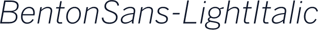 BentonSans-LightItalic