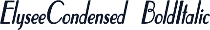 ElyseeCondensed BoldItalic