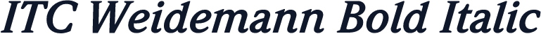 ITC Weidemann Bold Italic