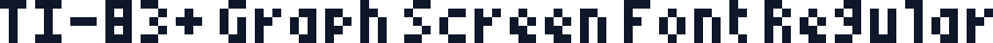 TI-83+ Graph Screen Font Regular
