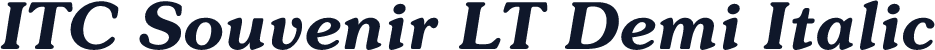 ITC Souvenir LT Demi Italic