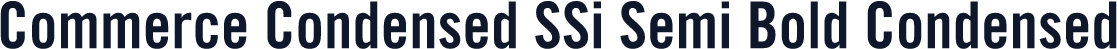 Commerce Condensed SSi Semi Bold Condensed