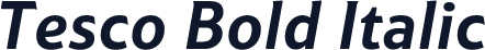 Tesco Bold Italic