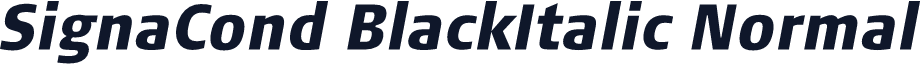SignaCond BlackItalic Normal