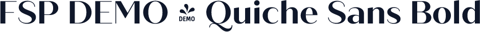 FSP DEMO - Quiche Sans Bold