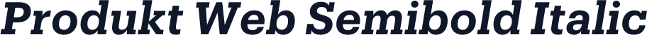 Produkt Web Semibold Italic
