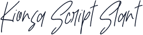 Kionsa Script Slant