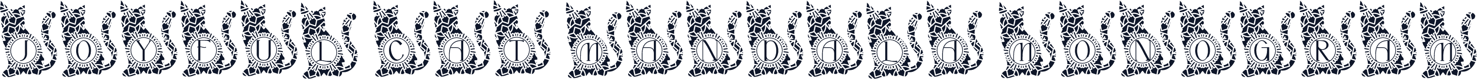 Joyful Cat Mandala Monogram