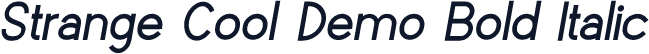 Strange Cool Demo Bold Italic
