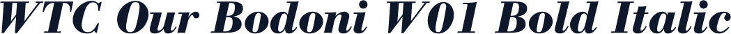 WTC Our Bodoni W01 Bold Italic