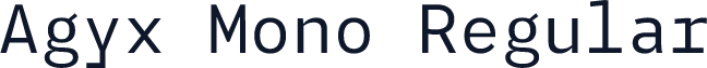 Agyx Mono Regular