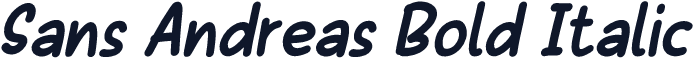 Sans Andreas Bold Italic