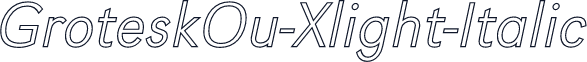 GroteskOu-Xlight-Italic