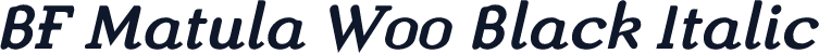BF Matula W00 Black Italic