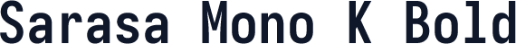 Sarasa Mono K Bold