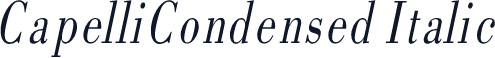 CapelliCondensed Italic