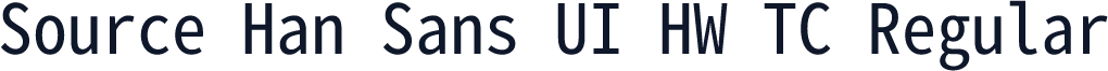 Source Han Sans UI HW TC Regular