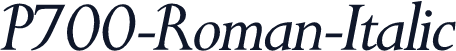 P700-Roman-Italic