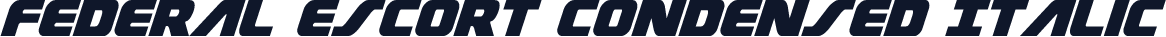 Federal Escort Condensed Italic
