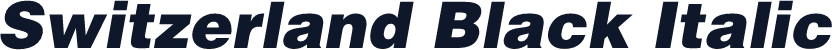 Switzerland Black Italic