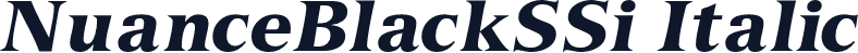 NuanceBlackSSi Italic