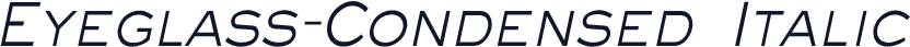 Eyeglass-Condensed Italic