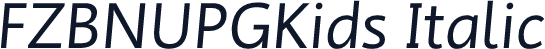FZBNUPGKids Italic