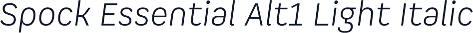 Spock Essential Alt1 Light Italic