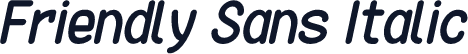 Friendly Sans Italic