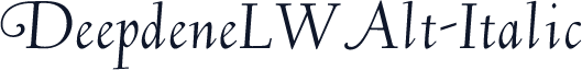 DeepdeneLWAlt-Italic