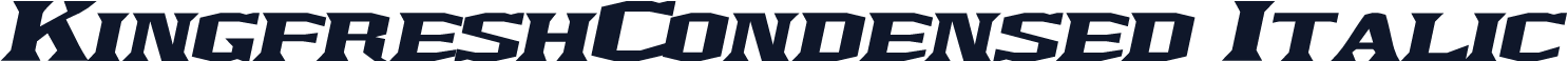 KingfreshCondensed Italic